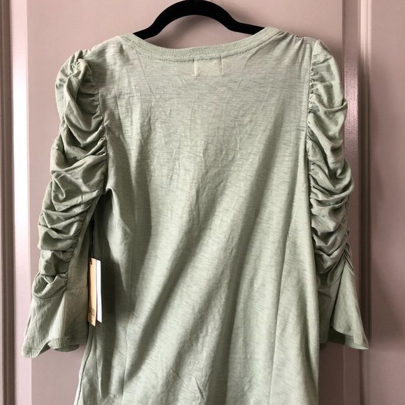 NWT Nation LTD Ruched sleeve tee - M - Picture 4 of 4